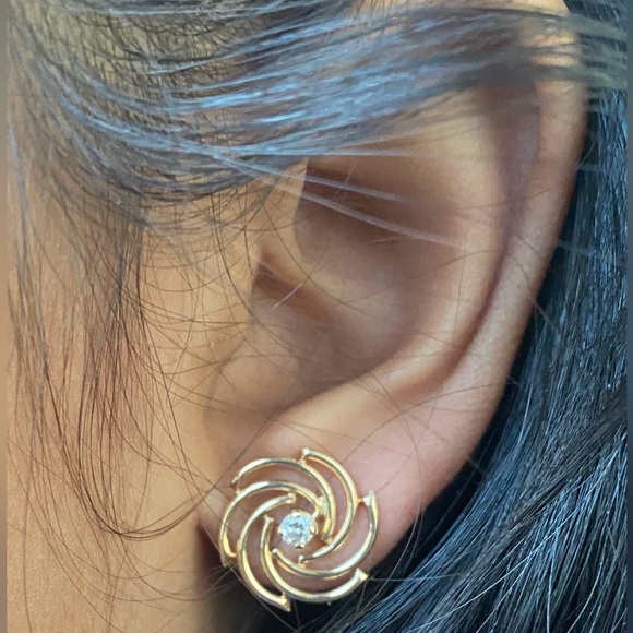 14K Gold Diamond Interchangeable Earrings 10K